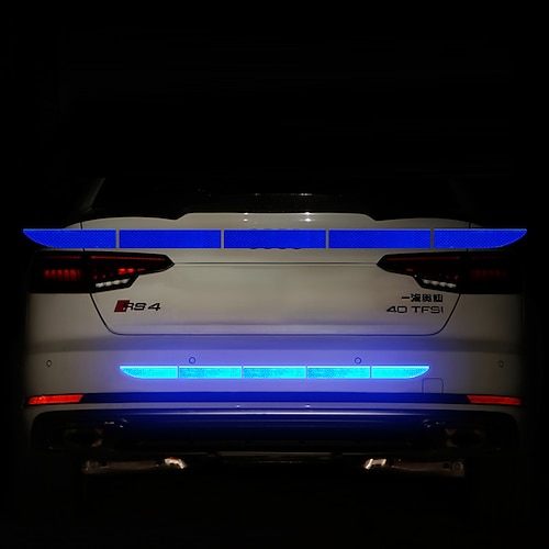 5 teile/satz auto reflektierende aufkleber wasserdichte auto warnung aufkleber reflexband auto aufkleber aufkleber kofferraum körper auto zubehör Image
