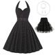 Retro Vintage 1950er Rockabilly Petticoat Reifrock A-Linienkleid Tutu Flare Kleid Damen Party / Abend Maskenkleid