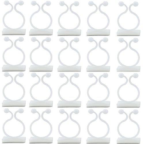 20 Stück unsichtbare Wand Rattanklemme Pflanzenkletterwand selbstklebender Fixator Weinschnalle Haken Rattan feste Cliphalterung Pflanzenstenthalterung Image