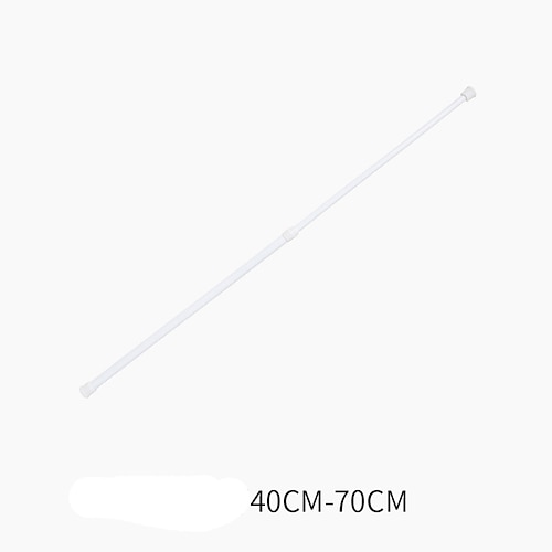 Weiße Zuggardinenstange Federstangen erweiterbare Gardinenstange verstellbar, für Badezimmer, Küche, Fenster, Schrank, Kleiderschrank, Bücherregal-DIY-Projekte Image