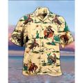 Herren Lässiges Hemd Hawaiihemd Sommerhemd Camp-Shirt Grafik-Shirt Aloha-Shirt Totenkopf Motiv Hai Fische Umlegekragen A B C D E 3D-Druck Casual Ausgehen Kurze Ärmel 3D Bekleidung Designer