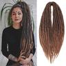 Dreadlock-Verlängerungen, synthetische Dreads, 61 cm, 15 Stränge, doppelendige Dreadlocks-Verlängerungen, gerade Enden, Dreads im Hipple-Stil, 0,6 cm Breite, Dread-Verlängerungen für Frauen