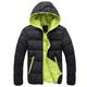 Herren puffer jacket Steppjacke übergangsjacke Hoodie Jacke Mit Kapuze Sport Natur Kurz Herbst Winter Feste Farbe Schwarz / Orange Marine Weiß Himmelblau Orange Schwarz Grün Pufferjacke