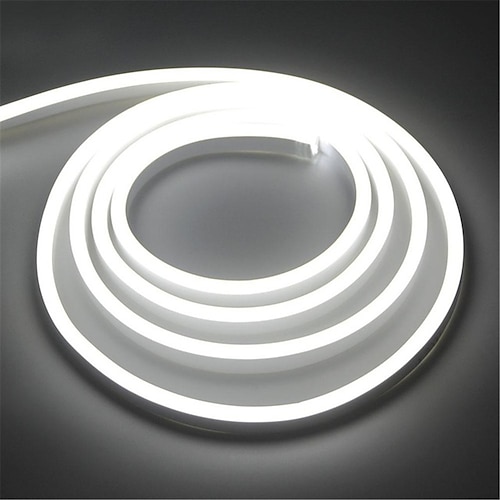 1m 2m 3M Neonstreifenlichter 150-300-450-750-1500-3000-3750-4500 LEDs Flexibel Neon Warmweiß Weiß Rot LED Neonlichte Kreativ Party Draussen 220-240 V Image