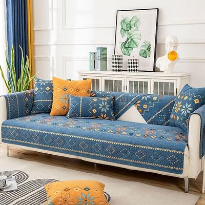 Sofa-Schonbezug im Boho-Stil, Sofa-Sitzbezug, Sofabezüge, Möbelschutz, Anti-Rutsch-Couchbezüge für Hunde, Katzen, Kinder (stückweise verkauft/nicht alle Sets) Image