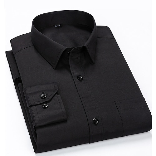 Herren Kleidhemd Kragenhemd Knopfhemd Grafikdrucke Hochzeit Arbeit Schwarz Weiß Gelb Rote Langarm Umlegekragen Ganzjahres Bekleidung Image