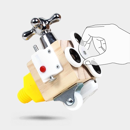 Montessori Beschäftigtes Haus Frühe Bildung Multifunktionaler Hexaeder Schlüssel Beschäftigungsbrett Lehrmittel Baby Bildungsspielzeug Für den Schulbeginn Urlaubsgeschenke für Kinder Image