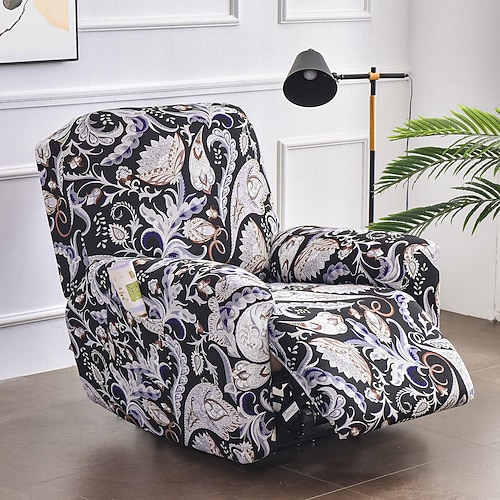 Stretch-Bezüge für Relaxsessel, Schonbezug mit Grafikdruck, rutschfester Spannbezug, Sofa-Möbelschutz mit elastischer Unterseite (beinhaltet 1 Rückenlehnenbezug, 1 Sitzbezug, 2 Armlehnenbezüge) Image