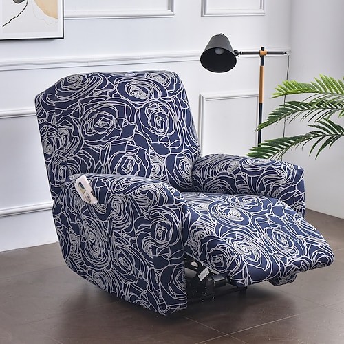 Stretch-Bezüge für Relaxsessel, Schonbezug mit Grafikdruck, rutschfester Spannbezug, Sofa-Möbelschutz mit elastischer Unterseite (beinhaltet 1 Rückenlehnenbezug, 1 Sitzbezug, 2 Armlehnenbezüge) Image