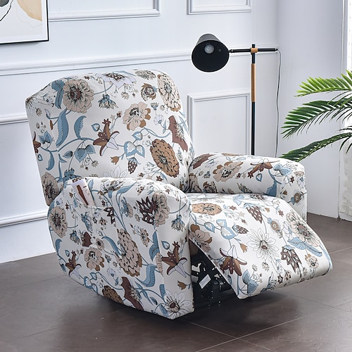Stretch-Bezüge für Relaxsessel, Schonbezug mit Grafikdruck, rutschfester Spannbezug, Sofa-Möbelschutz mit elastischer Unterseite (beinhaltet 1 Rückenlehnenbezug, 1 Sitzbezug, 2 Armlehnenbezüge) Image
