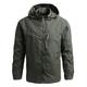 Herren Outdoorjacke Shell-Jacke Windjacke Sport Freizeitskleidung Windbreaker Draussen Bestickt Zip Frühling Herbst Feste Farbe Gymnastik Komfort Mit Kapuze Schwarz Khaki Armeegrün Dunkelblau Grau