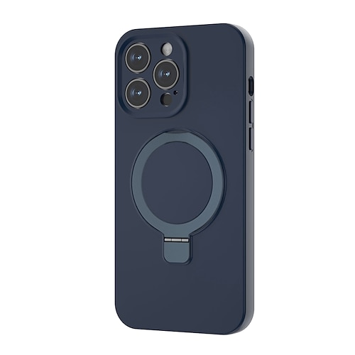 Handy Hülle Handyhüllen Für iPhone 13 12 Pro Max Rückseite Mit Magsafe Unterstützt kabelloses Laden Ständer Stoßfest Einfarbig Silikagel Silikon Image