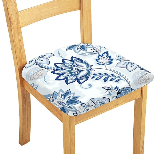 Esszimmerstuhlbezug Stuhlhussen, Stretch-Stuhlsitzbezug, Wildleder, wasserabweisend, weich, einfarbig, langlebig, waschbar, Möbelschutz für Esszimmerpartys Image