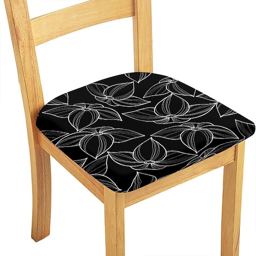 Esszimmerstuhlbezug Stuhlhussen, Stretch-Stuhlsitzbezug, Wildleder, wasserabweisend, weich, einfarbig, langlebig, waschbar, Möbelschutz für Esszimmerpartys Image