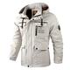 Herren Wanderjacke Parka-Jacke Windjacke für Wanderer Baumwolle Winter Draussen warm Windundurchlässig Winterjacken Unsichtbarer Reißverschluß in voller Länge Angeln Strand Camping / Wandern