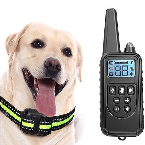 Hundetraining Schockhalsband lcd Elektrischer Hund Haustiere Reflektierender Trainer Antibellen Wiederaufladbare Verhaltenshilfen Gehorsamstraining für Haustiere