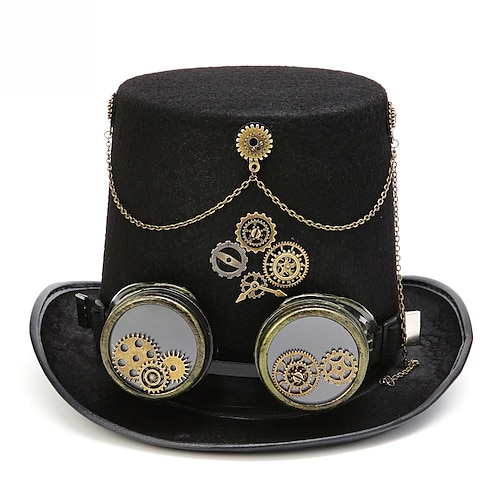 Retro Vintage Punk Gothic Steampunk Hut Maskerade Pestdoktor Kostüm Herren Damen Maskerade Party Erwachsene Hut Image