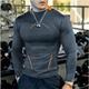 Herren Funktionsshirt Laufshirt Sport Top Langarm Grundschicht Sportlich Athlässigkeit Winter Atmungsaktiv Rasche Trocknung Schweißableitend Laufen Joggen Traning Sportbekleidung Sportkleidung