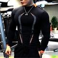 Herren Funktionsshirt Laufshirt Sport Top Langarm Grundschicht Sportlich Athlässigkeit Winter Atmungsaktiv Rasche Trocknung Schweißableitend Laufen Joggen Traning Sportbekleidung Sportkleidung