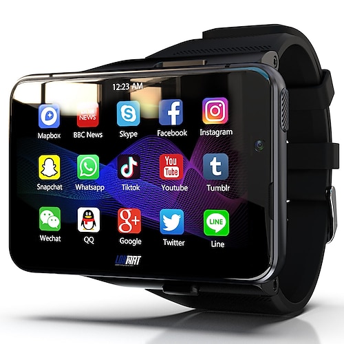 APPLLP Max Smartwatch 2.88 Zoll Smartwatch Fitnessuhr 4G LTE Mobilfunk-Smartwatch Bluetooth Schrittzähler Schlaf-Tracker Sitzende Erinnerung Kompatibel mit Android iOS Damen Herren GPS Langer Standby