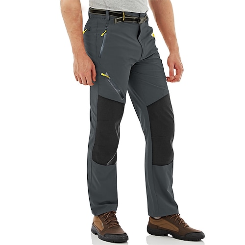 Herren Wanderhosen Arbeitshosen Militär Patchwork Sommer Frühling Herbst Außen Wasserdicht Ripstop Schnelltrocknend Multi Pocket Hosen Elastischer Bund Marineblau Schwarz Spandex Camping / Wandern Image