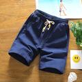 Herren Boardshorts Badeshorts Badehose Schwimmshorts Tasche Kordelzug Elastische Taille Glatt Atmungsaktiv Draussen Kurz Sport Täglich Casual / sportlich Athleisure Weiß Blau Unelastisch