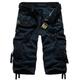 Herren Cargo Shorts Kurze Hosen Capri-Shorts Caprihose Kurze Hose für Wanderer Tasche Glatt Komfort Atmungsaktiv Wadenlänge Arbeit Casual Täglich Modisch Strassenmode Rote Marineblau