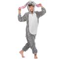 Kinder Kigurumi-Pyjamas Nachtwäsche Tarnfarben Hase Kaninchen Hund Glatt Pyjamas-Einteiler Lustiges Kostüm Baumwollflanell Cosplay Für Herren und Damen Weihnachten Tiernachtwäsche Karikatur