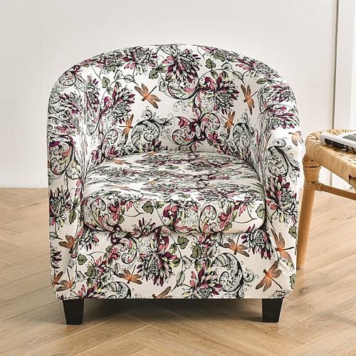Schonbezug für Clubsessel, Schonbezug für Fasssessel, Stretch-Sesselbezüge, Sesselbezüge, Sofabezug, Couchmöbelschutz mit Sitzkissenbezug, Sofabezüge für das Wohnzimmer Image