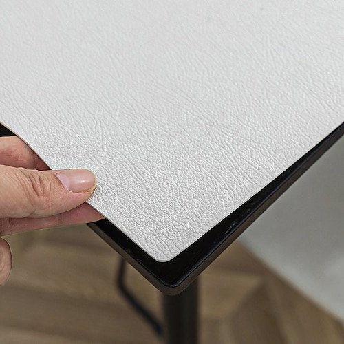 Bauernhaus-Tischmattenbezug, 100 % wasserfeste, ölbeständige Vinyl-PVC-Tischdecke, rechteckiger Tischdeckenschutz für Esstisch, draußen und drinnen Image