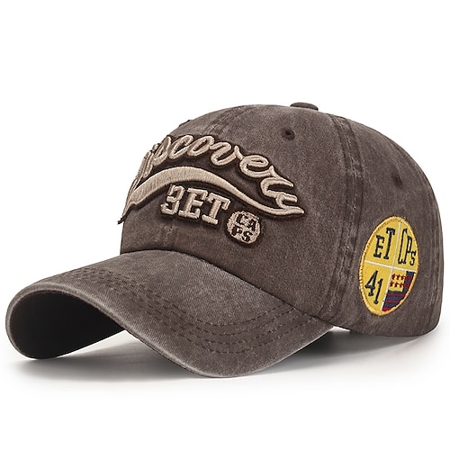 Unisex Cap Basecap Sonnenhut Schwarz Rote Polyester Gewaschen Brautkleider schlicht Minimalismus Outdoor Urlaub Graphic Buchstabe Einstellbar Sonnenschutz Modisch Image