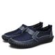 Herren Turnschuhe Loafer Slip On Ledersandalen Handgefertigte Schuhe Komfort Schuhe Täglich Fliegendes Weben Atmungsaktiv Schwarz Blau Braun Sommer