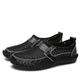 Herren Turnschuhe Loafer Slip On Ledersandalen Handgefertigte Schuhe Komfort Schuhe Täglich Fliegendes Weben Atmungsaktiv Schwarz Blau Braun Sommer