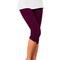 Damen Yogahose Sonnenschutz Bauchkontrolle Kolbenheber Hoher Taillenbund Yoga Fitness Fitnesstraining Capri Leggings Unten Violett Schwarz Weiß Sport Sportkleidung Hochelastisch Dünn