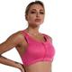 Damen Hohe Unterstützung Sport Bustier bh Sport-BH Bustier Reißverschluss vorne Rückenverschluss BH-Oberteil Gefüttert Yoga Fitness Fitnesstraining Einstellbar Atmungsaktiv Rasche Trocknung Schwarz