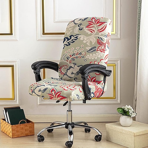 Computerstuhlbezug, Stretch-Bürostuhlbezug, drehbarer Gaming-Sitzbezug, weich, strapazierfähig, waschbar Image