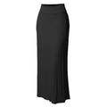 Damen Rock Stifte Arbeitsröcke Langer Rock Maxi Röcke Einfarbig Büro / Geschäftlich Festtage Sommer Polyester Strassenmode Basic Schwarz Weiß Rote