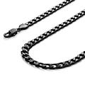 Urban-Schmuck leistungsstarke Herren Halskette schwarz 316l Edelstahl Kette 46, 54, 59, 66-cm, (6mm)