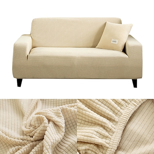 Stretch-Sofabezug, Schonbezug, weinrot, Jacquard, elastisch, Sofagarnitur, Sessel, Zweisitzer, 4- oder 3-Sitzer, L-Form, weich, strapazierfähig, waschbar (ein Boster-Bezug gratis) Image