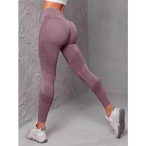 Damen Leggings Gemütliche Leggings Mode Streetwear Knöchellang Hohe Taille Einfarbig Hoher Schnitt Po-Lifting Bauchkontrolle Weich Hohe Elastizität Yoga Sport Dunkelgrau Schwarz Burgunderrot Blau Image