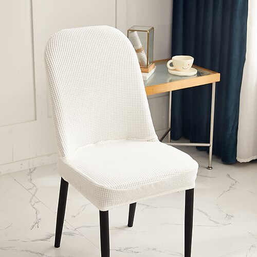 Stuhlbezug weiß grau für Esszimmerstuhl waschbar abnehmbarer Stuhlbezug Stuhlhussen Party Home Hotel Schonbezug Sitzbezug Esszimmerstuhl Image