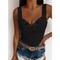 Damen Neckholder-Unterhemd Gehen Tops Camis Konzert Tops Schwarz Weiß Blau Einfach Patchwork Spitze Ärmellos Party Täglich Basic Sexy Herzförmig Regelmäßig S