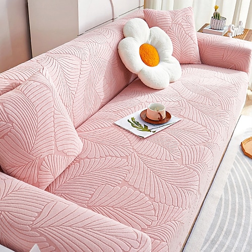 Stretch-Jacquard-Sofabezug, Stretch-Schonbezüge, weicher, langlebiger Sofabezug, 1 Stück Spandex-Stoff, waschbarer Möbelschutz, passend für Sesselsitz/Loveseat/Sofa/XL-Sofa/L-förmiges Sofa Image
