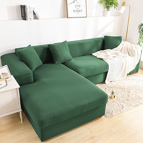 Stretch-Sofabezug, Schonbezug, burgunderfarben, elastisch, modernes Ecksofa für Wohnzimmer, Sofabezug, Ecksofa in L-Form, Sesselschutz, Sofabezug, 1/2/3/4-Sitzer Image