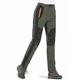 Damen Fleece gefütterte Hose wasserdichte Wanderhose schwarze Hose Softshellhose Winter Outdoor thermisch warm winddicht leicht elastischer Bund Hosen Armeegrün Burgund Orange Camping