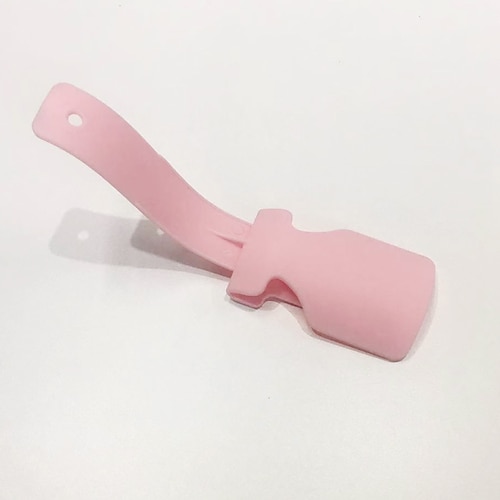 2 Stück Lazy Shoes Helfer, Schuhlöffel mit Sockenschieber, Schuhheber, für Senioren, ältere Menschen, Behinderte, Schuhlöffel aus Kunststoff, passend für alle Schuhe Image