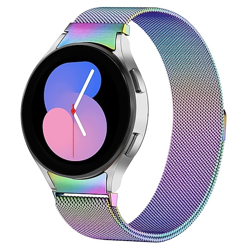 Uhrenarmband für Samsung Watch 7/6/5/4 40/44mm, Galaxy Watch 5 Pro 45mm, Galaxy Watch 4/6 Classic 42/46/43/47mm, Watch 3, Active 2, Gear S2 Edelstahl Ersatz Gurt 20mm Milanaise Armband Armband Image