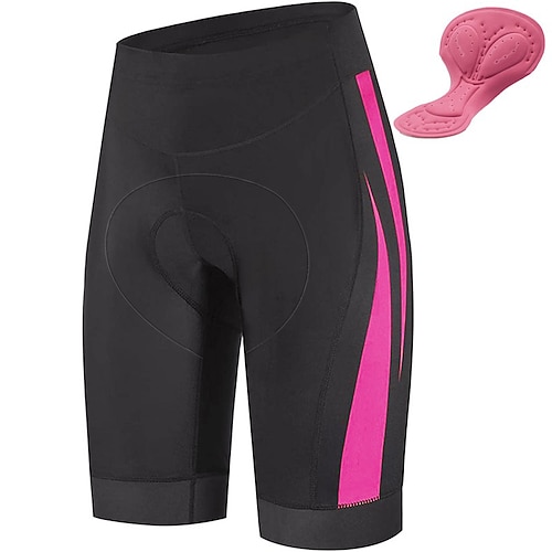 Damen Grafik Fahrradhose Fahrradshorts Fahhrad Gepolsterte Shorts / Chamois Unterteile Mountainbike MTB Straßenradsport Sport 3D-Polster Schnelltrocknend Reflektierende Streifen Feuchtigkeitsableitend Image