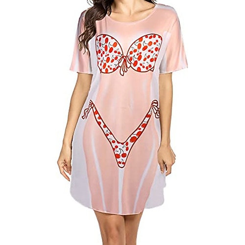 Bikini Strand-Tuniken 3D T-Shirt Ärmel Grafik für Damen Erwachsene 3D-Druck für St. Patrick's Day Party Image