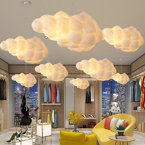 led pendelleuchte hängende wolke licht kinderzimmer leuchte moderne wolke kronleuchter schlafzimmer deckenleuchten Image